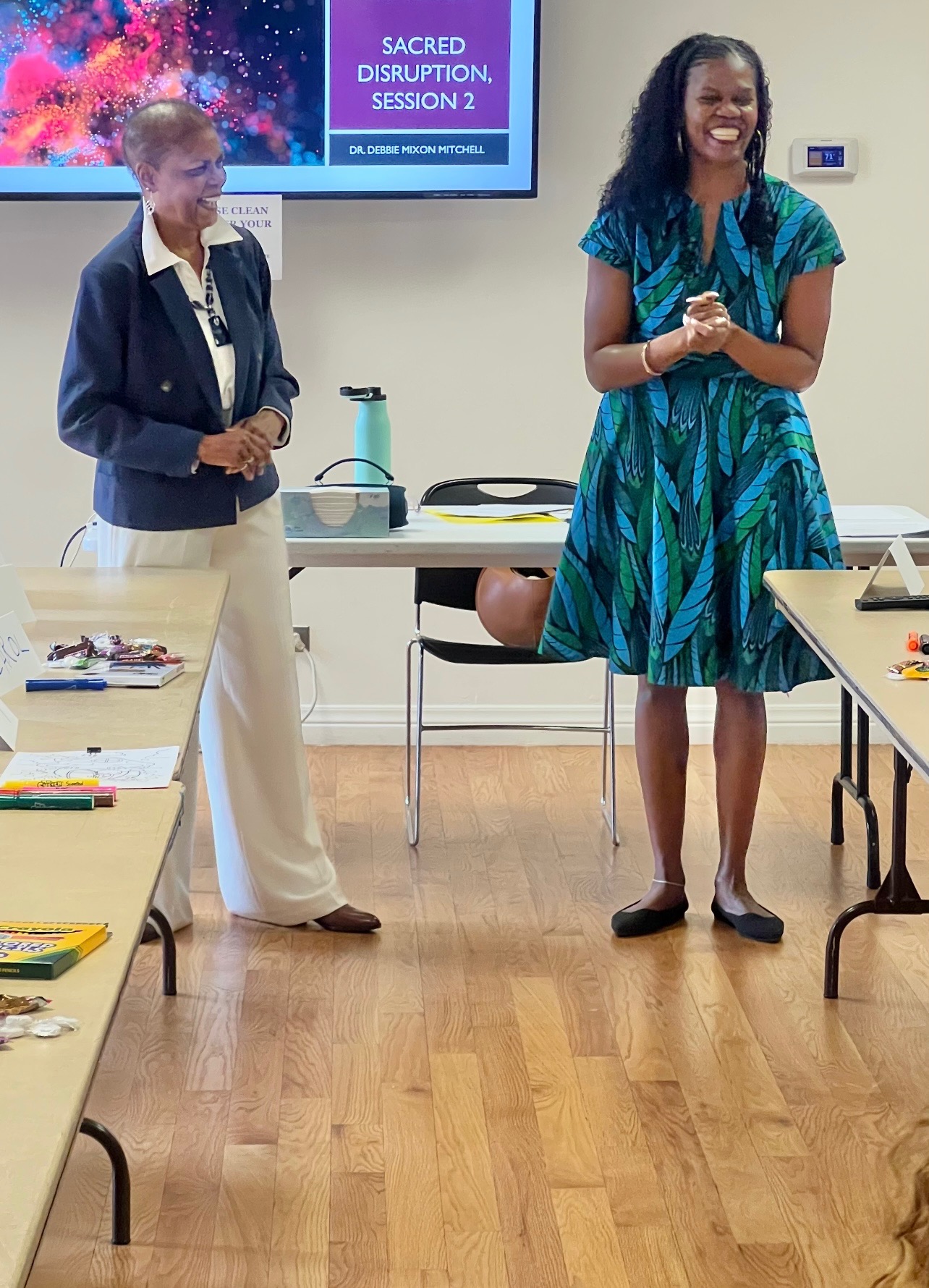 Dr. Debbie Mixon Mitchell co-facilitating a DEIB workshop with her team